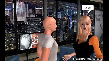 foxy three dimensional animation towheaded newscaster deep throats.
