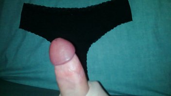 jizz on used ebony undies